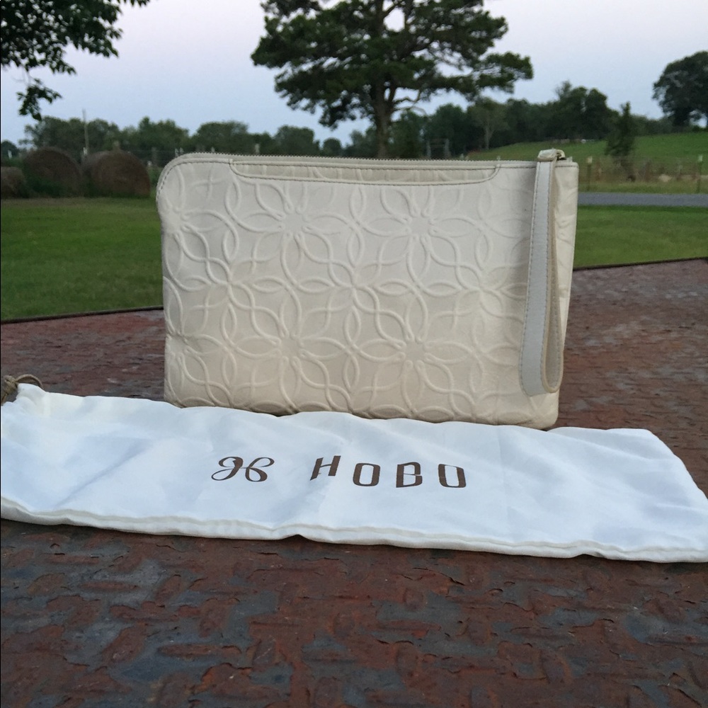 Hobo Magnolia Embossed Wristlet Wallet Purse